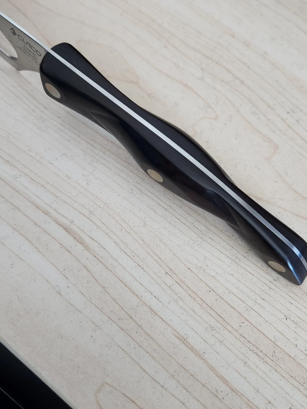 Cutco 1764 KI Serrated Cheese Knife Olean NY Made in USA Black 10.5